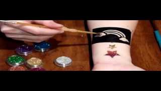 Glitter Tattoo Tutorial [upl. by Yssep]