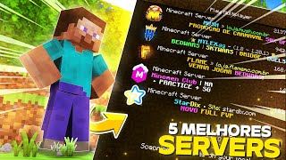 TOP 5 melhores servidores de MINECRAFT PIRATA BEDWARS E SKYWARS 2024 [upl. by Irama874]