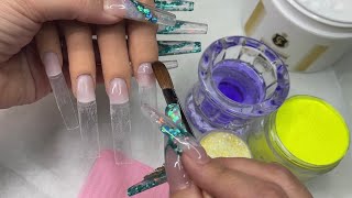 Acrylic Nails Tutorial  Summer Nails [upl. by Einahpit628]