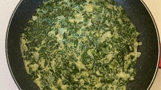 Easy Creamy Spinach Recipe using flour and milk [upl. by Fagen]