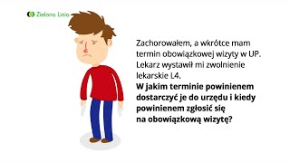 Termin obowiązkowej wizyty w urzędzie pracy a zwolnienie lekarskie L4 [upl. by Eilyr]