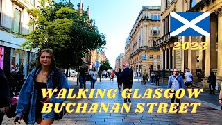 Exploring the Vibrant Energy of Glasgow Strolling Down Buchanan Street  4K Walking Tour Glasgow [upl. by Motch748]