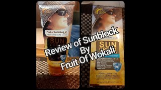 Review Of Sunblock Fruit Of Wokali Sunprotection Spf 90 [upl. by Eedolem116]