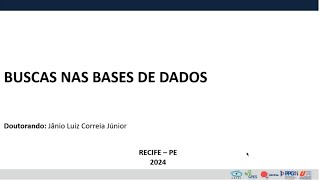 Oficina Busca nas Bases de Dados SPORTDiscus e PEDro para Revisão Sistemática [upl. by Pegg974]