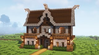 Minecraft How to Build a Medieval House Minecraft Tutorial [upl. by Chao]