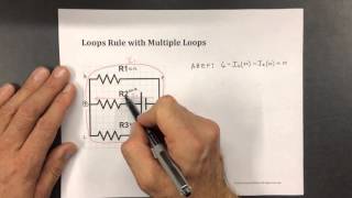 Kirchhoffs loop rule with multiple loops [upl. by Ahsiekar]