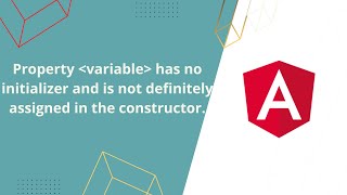 Property has no initializer and is not definitely assigned in the constructor  Angular Error [upl. by Modern314]