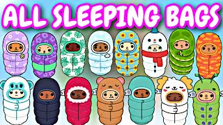 ALL SLEEPING BAGS in TOCA LIFE WORLD  TOCA BOCA [upl. by Ilowell]