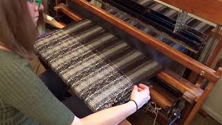 Weaving a blanket on a Macomber loom [upl. by Garey]