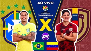 🇧🇷 BRASIL 2x1 VENEZUELA 🇻🇪  FASE FINAL  PRÉOLÍMPICO  AO VIVO COM IMAGENS DO ESTÚDIO  SUB23 [upl. by Kalam]