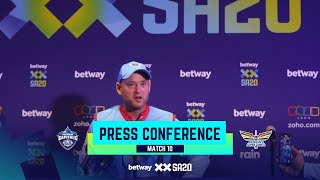 Betway SA20  Match 10 PostMatch Press Conference  Pretoria Capitals v Durbans Super Giants [upl. by Shaper660]