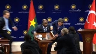 Burkina Faso foreign minister collapses in Turkey [upl. by Llertnod702]