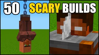 Minecraft  50 Scary Builds Hacks [upl. by Trinetta]