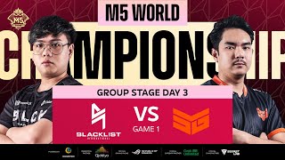 FIL M5 Group Stage Day 3  BLCK vs SMG  Game 1 [upl. by Nylyak]