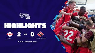 Highlights  Canada vs Trinidad and Tobago  202324 Concacaf Nations League Playin [upl. by Aw]