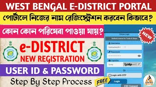 How To Register and Login EDistrict Portal Online in West Bengal  EDistrict Portal All Services [upl. by Elleivad832]