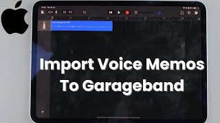 How To Import Voice Memos To Garageband On iPad [upl. by Olney441]