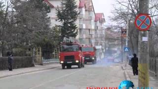 Interventie echipaje pompieri  Simulare de incendiuSala TeatruluiDorohoi [upl. by Llyrad]