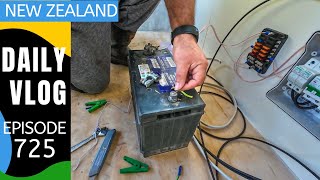 Let there be light Wiring up electrics in camper Life in New Zealand Daily Vlog 725 [upl. by Bjorn]