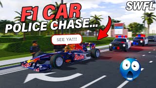 F1 CAR RUNS FROM POLICE I WENT TO JAIL  ROBLOX  Southwest Florida [upl. by Sheff253]