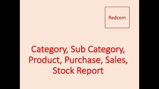 Redcom Stock Creation Purchase Sales and report [upl. by Lichtenfeld553]