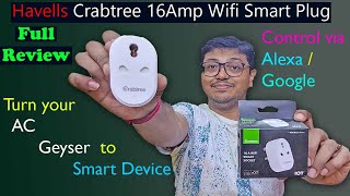 Havells Crabtree 16 Amp WiFi Smart Plug Review  Setup amp Schedule Test  Best Smart Plug [upl. by Aztirak493]