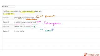 The features which the hemichordates share with chordates are [upl. by Asiil]