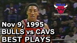 Nov 9 1995 Bulls vs Cavs highlights [upl. by Leakcim]