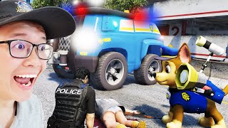 GTA5 洛圣都来了一只超级警犬（汪汪隊立大功）PAW PATROL  结果搞到我都没警察做了！😡😡😡 GTA5mods [upl. by Martinic]