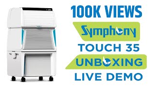 Symphony Touch 35 Air Cooler  Unboxing And Review  Live Demo  Prime TV Tech [upl. by Kciredohr]