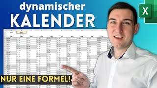 Excel Kalender 2024  Nur eine Formel😲📅 ewiger Jahreskalender mit Wochenende [upl. by Melitta]