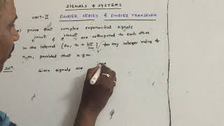 Signals amp Systems  orthogonality of complex exponential signals  working example [upl. by Aerbma615]