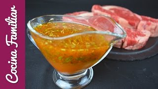 Salsa Chimichurri receta ligera  Recetas de salsa Javier Romero [upl. by Lael862]