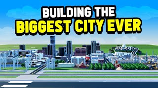 Building The BIGGEST CITY Ever in Mini Cities 2 [upl. by Yelkrab]