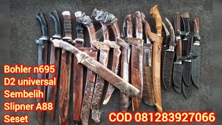 LIMITED GOLOK TANDUK AMBOINA SONOKELING BOHLER N695 D2 UNIVERSAL TEBAS PISAU SESET COD 081283927066 [upl. by Saimon]