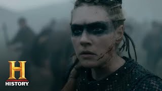 Vikings Queen Lagerthas Fierce Fighting Skills  MidSeason Five Finale Airs Jan 24  History [upl. by Smallman]