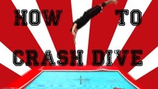 Trampoline Tutorials  How to Crash Dive 34 Front flip [upl. by Enimasaj742]