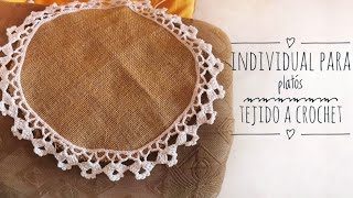 Mantel Individual Crochet Yute  Natural Tutorial paso a paso [upl. by Carson]