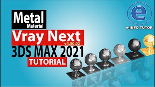 Vray Next Realistic Metal Material Chrome Polish Aluminium Iron in 3ds Max2020 [upl. by Bogoch826]