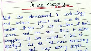 Essay on online shopping  Online shopping essay in english [upl. by Anas]