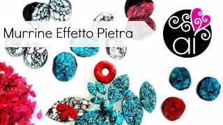 Tutorial Murrine Effetto Pietra con le Paste Polimeriche  Turchese Diaspro Rosso Marmo Bianco [upl. by Mushro]