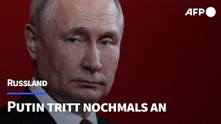 Putin quotIch trete erneut bei der Präsidentenwahl anquot  AFP [upl. by Eyoj324]