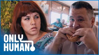 Husband and Undercover Muncher  Addicted to Cheeseburgers  Freaky Eaters US S1 E1  Only Human [upl. by Vivyan321]