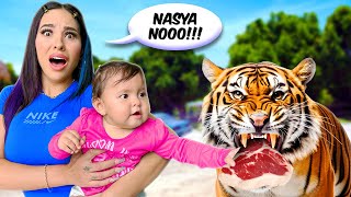 NASYA POR PRIMERA VEZ EN UN ZOOLÓGICO Alimento animales salvajes 😰 [upl. by Valida]