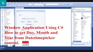 How to Get Day Month and Year from DateTimePicker Control in Window Application Using C [upl. by Eltsyek]