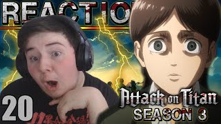 Attack on Titan Season 3  Episode 20 SUB REACTION FULL LENGTH [upl. by Yroger]