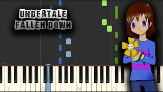 Undertale  Fallen Down  Piano Tutorial Synthesia Download MIDI  PDF Scores [upl. by Arabella]