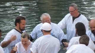 John Hagee Ministries visit to Yardenit Baptismal site and baptism at the Jordan river [upl. by Milstone]