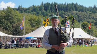 Piper Jamie Forrester playing Duncan The Gauger during 2021 Oban Games Argyllshire Gathering [upl. by Percy]