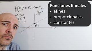 🔴 FUNCIONES LINEALES AFINES PROPORCIONALES Y CONSTANTES ymxb [upl. by Sedecrem]